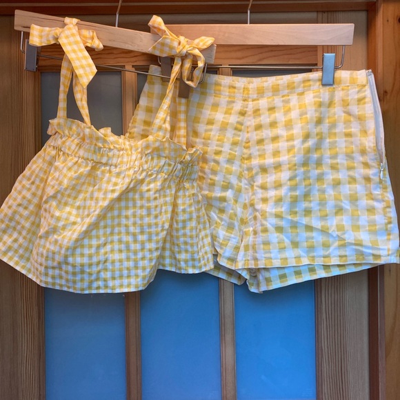 Kos Resort Yellow Gingham Set - Picture 1 of 5